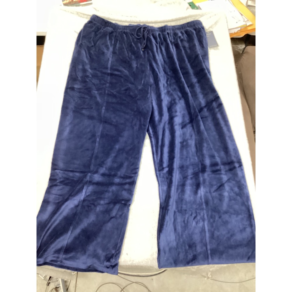 Universal Thread Navy Blue Velour Wide Leg Lounge Pants Women 3X New With Tags
